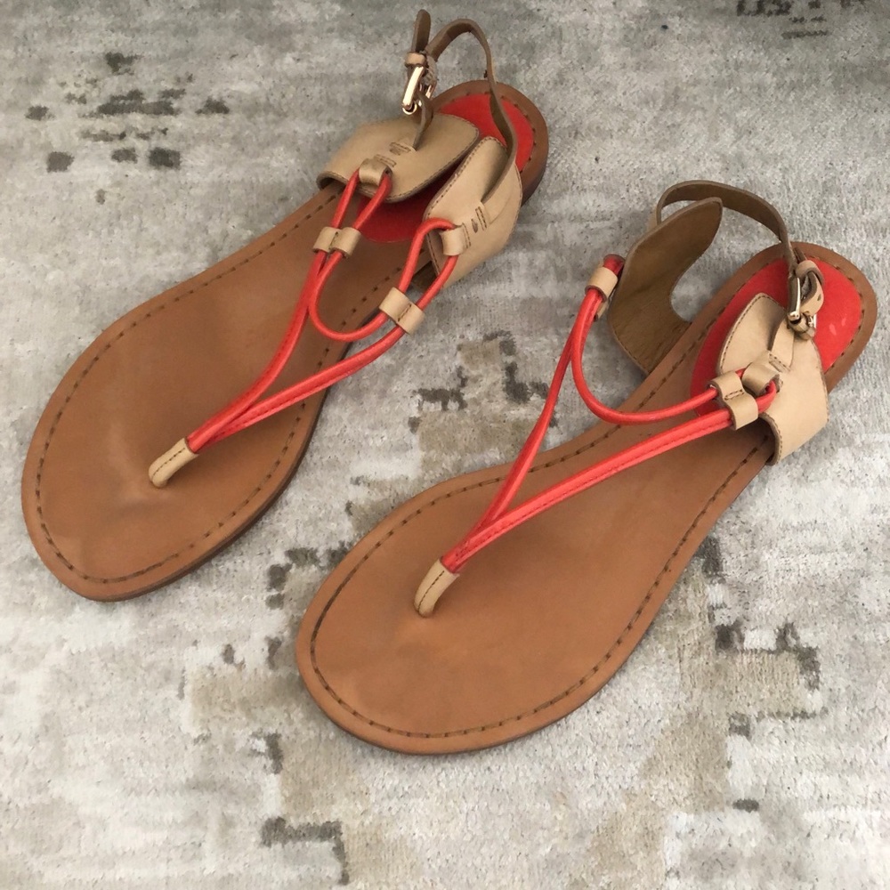 Coach Cassandra Orange and Cream Sandal